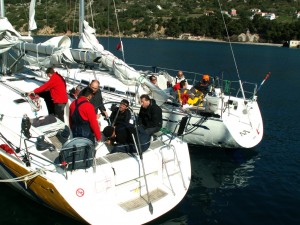 Gekämpft und abgekämpft, die Crews der Mallorca und der Antigua in Komiza